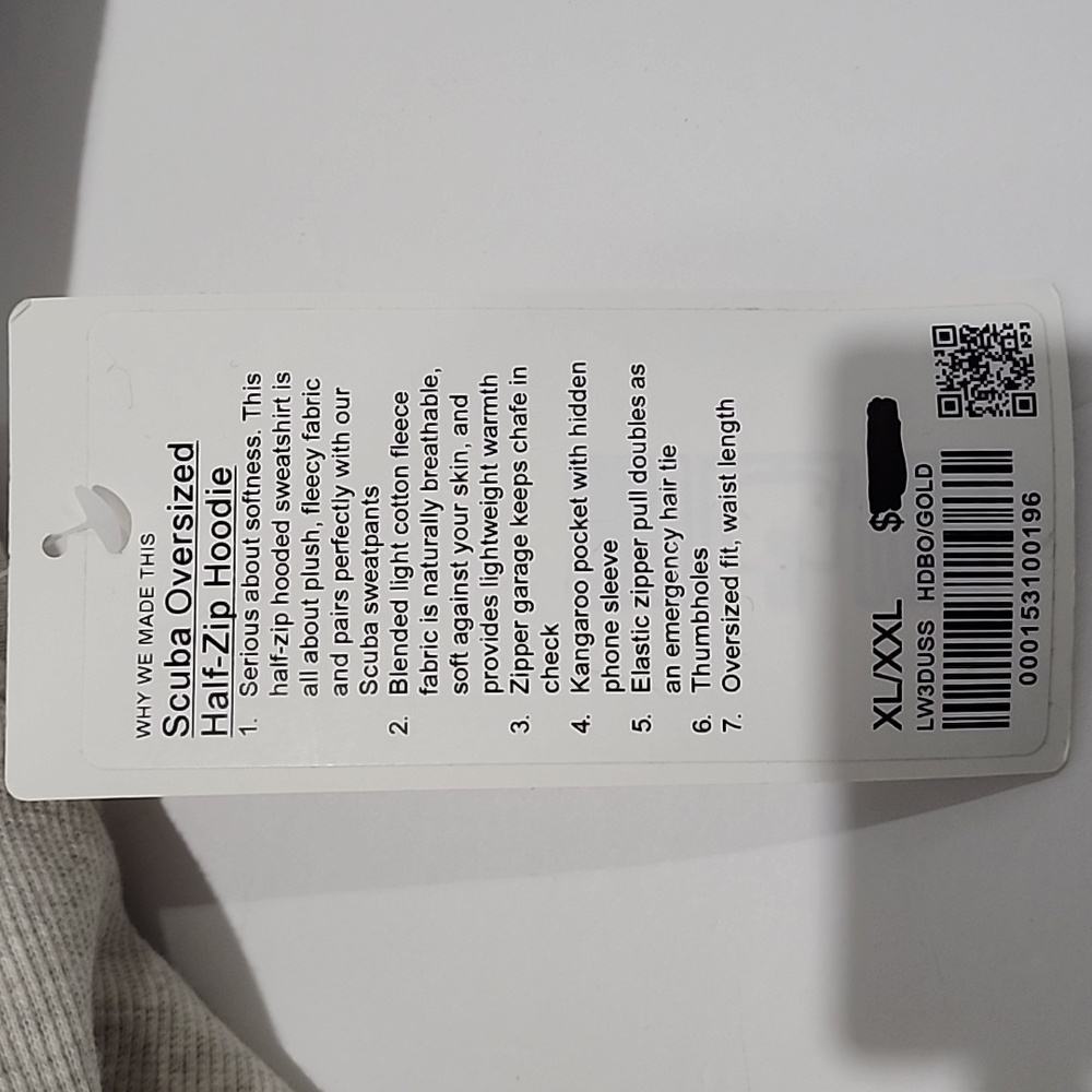 Lululemon Scuba Oversized Half-Zip Hoodie - HB/GO (XL/XXL) - Picture 9 of 11
